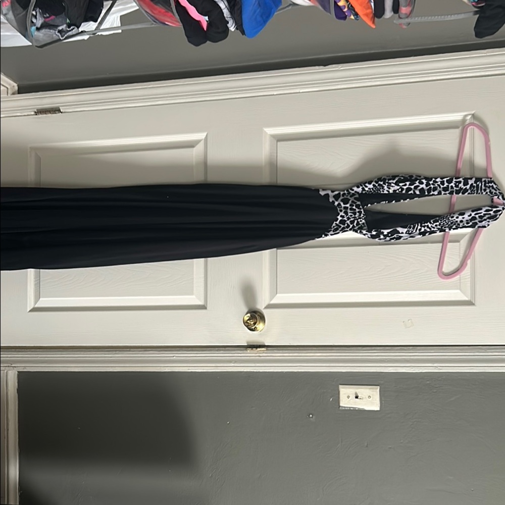 Black and White Halter Maxi Dress